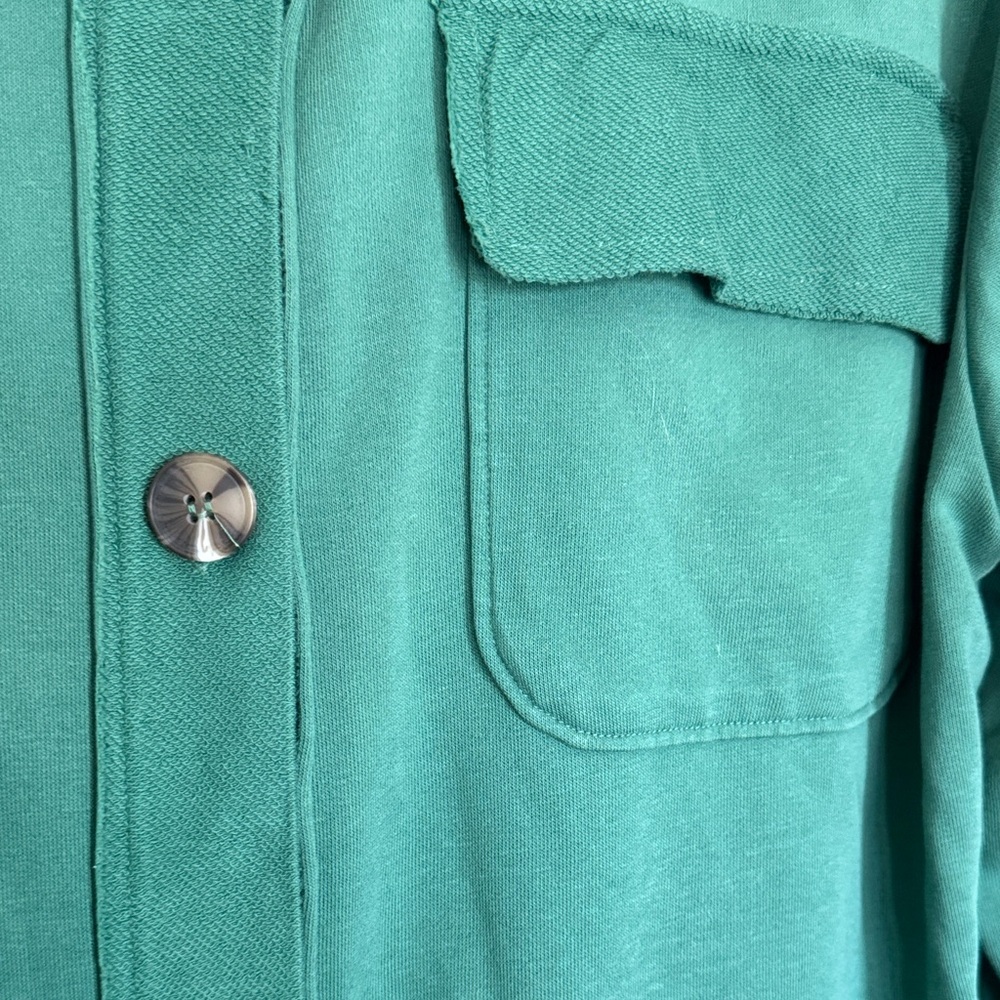 Maurices Green Knit Shirt Jacket Size Large - Picture 4 of 8